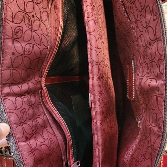 Vintage Fossil Red Leather work bag - Picture 9 of 9